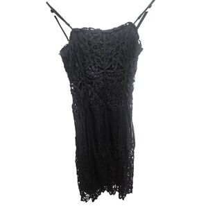 Betsey Johnson New York Black Lace Dress Sleeveless‎ Party Cocktail Size 6